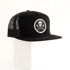 Bad Cards Fore Good Golfers Black 7-Panel Mesh-back Flatbill Snapback
