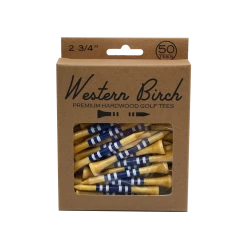 Western Birch Golf Company "Greek Streak" Striped Golf Tee