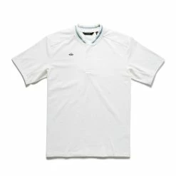 Radmor COLBY Bobrad - Band Collar Pimaformance Jersey Polo - Snow White