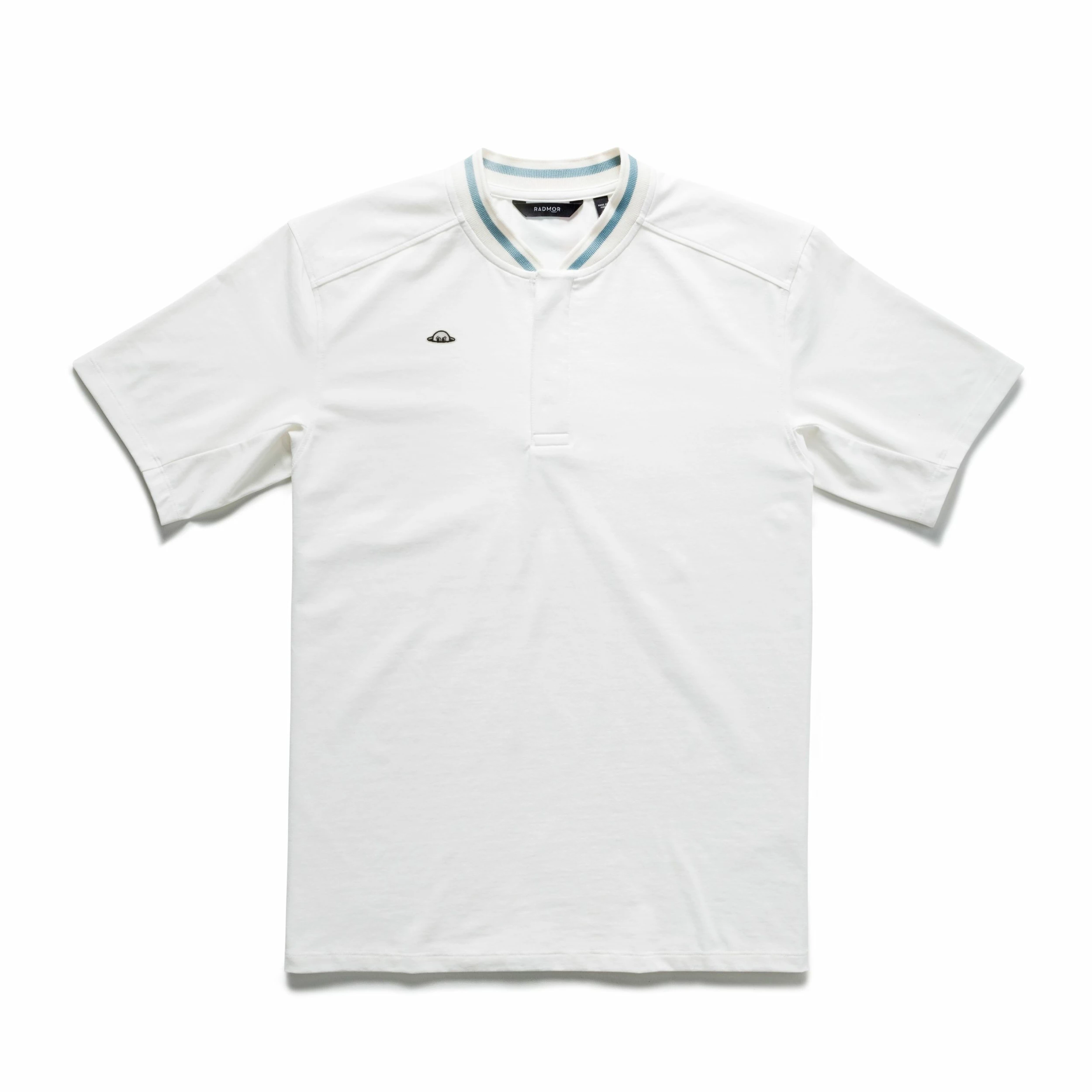 Radmor COLBY Bobrad - Band Collar Pimaformance Jersey Polo - Snow White