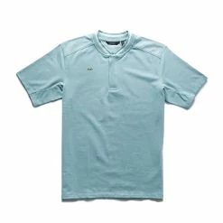 Radmor COLBY Bobrad - Band Collar Pimaformance Jersey Polo - Stone Blue