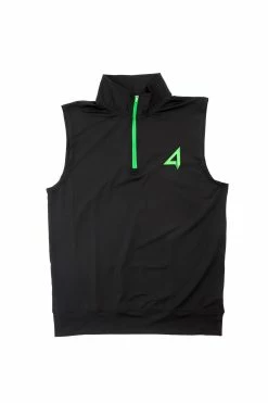 4ORE NUTRITION 4ORE Golf Vest [Black W/ Green Zipper]