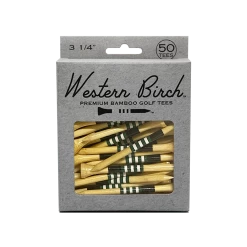 Western Birch Golf Company "Amy" 3 1/4" Bamboo Striped Golf Tee