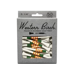 Western Birch Golf Company "Auburn" 3 1/4" Bamboo Striped Golf Tee