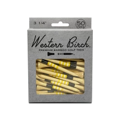 Western Birch Golf Company "Bumblebee" 3 1/4" Bamboo Striped Golf Tee