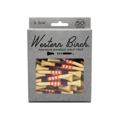 Western Birch Golf Company "Poppy" Bamboo Striped Golf Tee