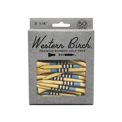 Western Birch Golf Company "Sky" 3 1/4" Bamboo Striped Golf Tee