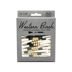 Western Birch Golf Company "Sterling" 3 1/4" Bamboo Striped Golf Tee