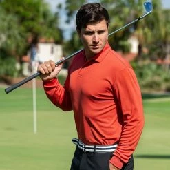 Nicklaus Long-Sleeve Solid Color Polo